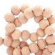 Wood beads round 6mm Light brown